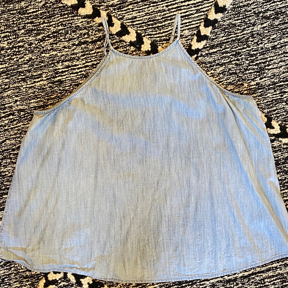 Light Blue Sleeveless Women's Top